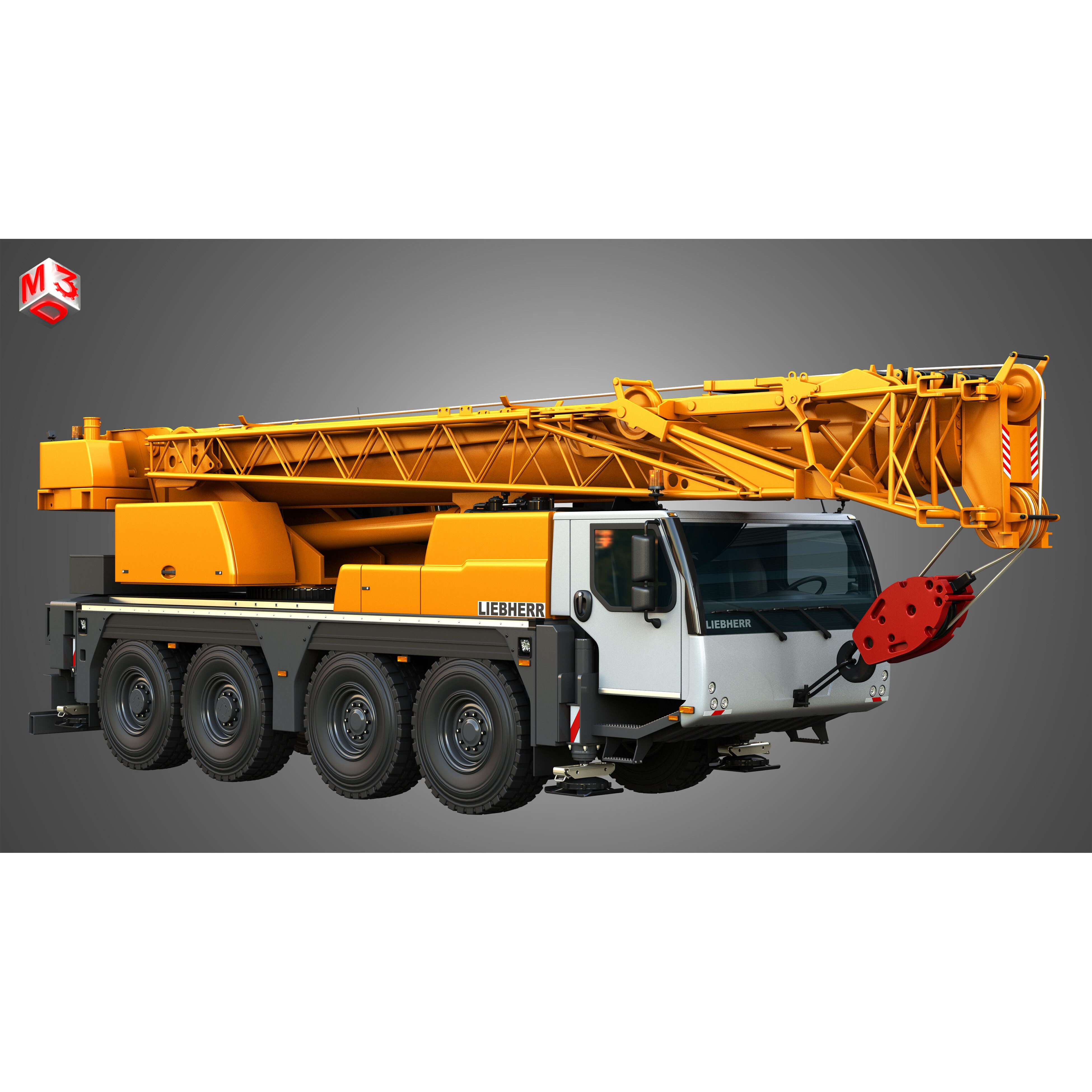 Liebherr LTM 1070-4.2 Mobile Crane - Game-Ready 3D Model - View 4