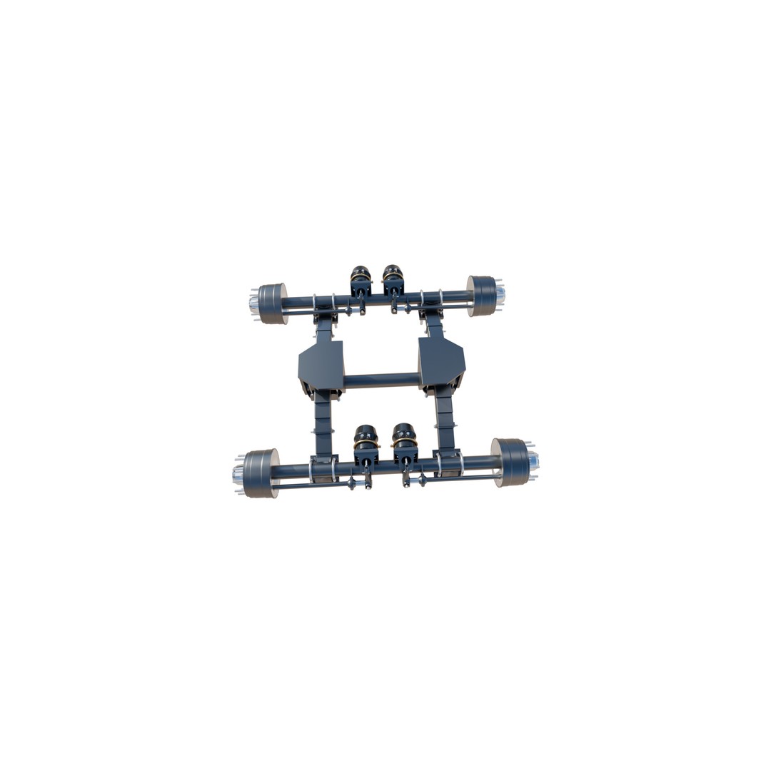 Truck Trailer Suspension System 3D Model – Low Poly Game Asset, FBX - View 13