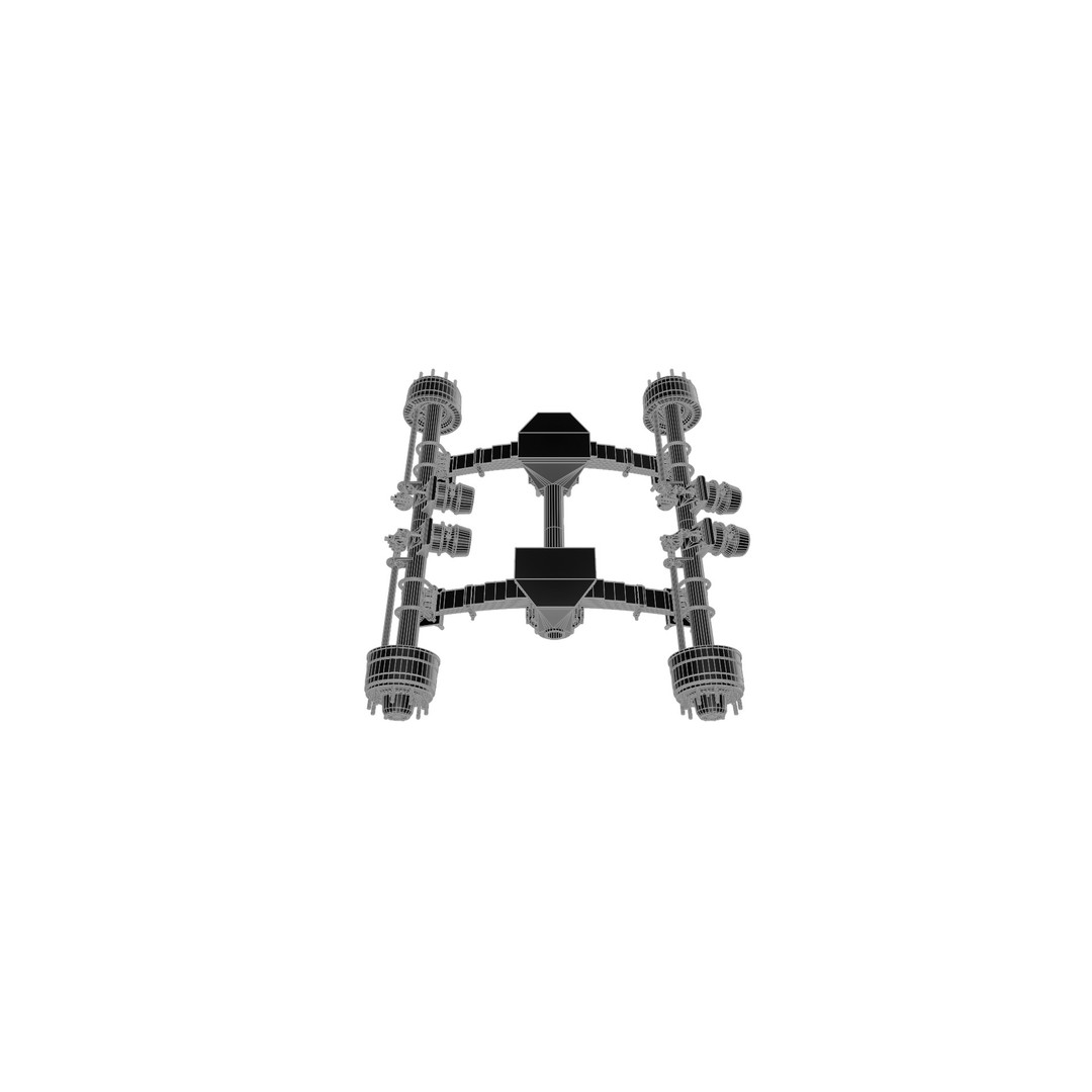 Truck Trailer Suspension System 3D Model – Low Poly Game Asset, FBX - View 17