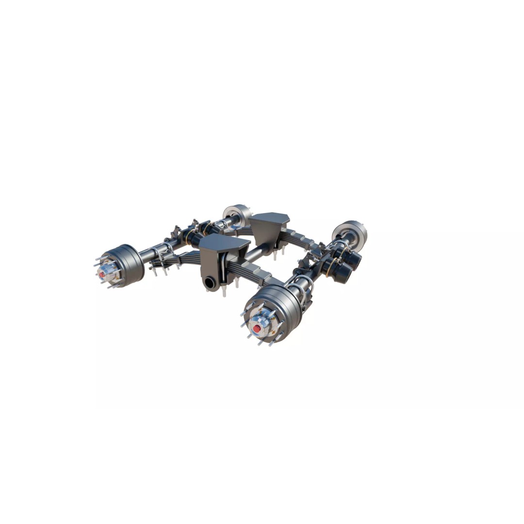 Truck Trailer Suspension System 3D Model – Low Poly Game Asset, FBX - View 2