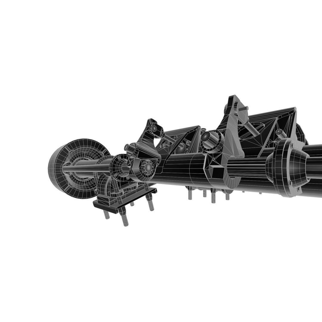 Truck Trailer Suspension System 3D Model – Low Poly Game Asset, FBX - View 27