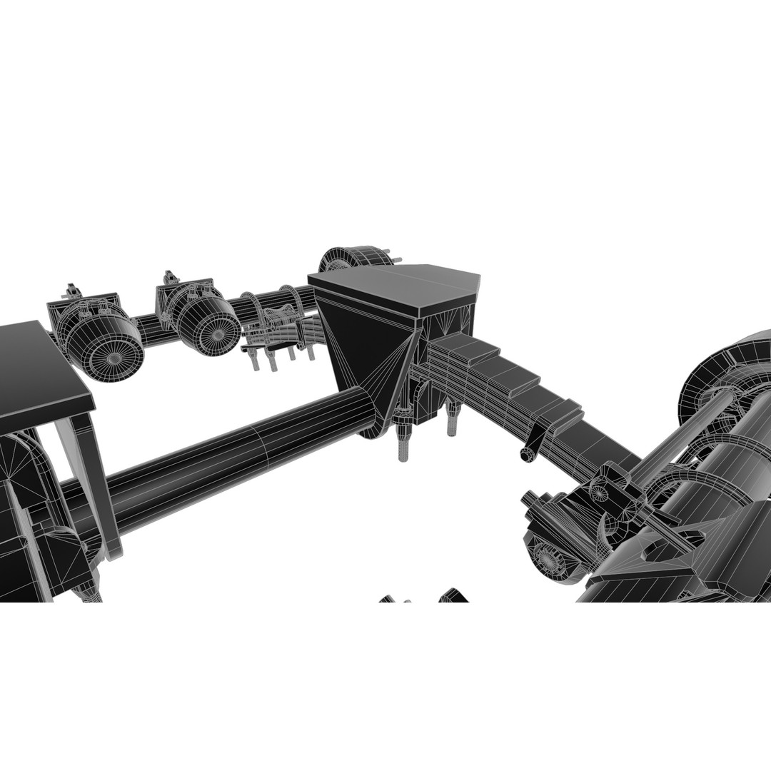 Truck Trailer Suspension System 3D Model – Low Poly Game Asset, FBX - View 28