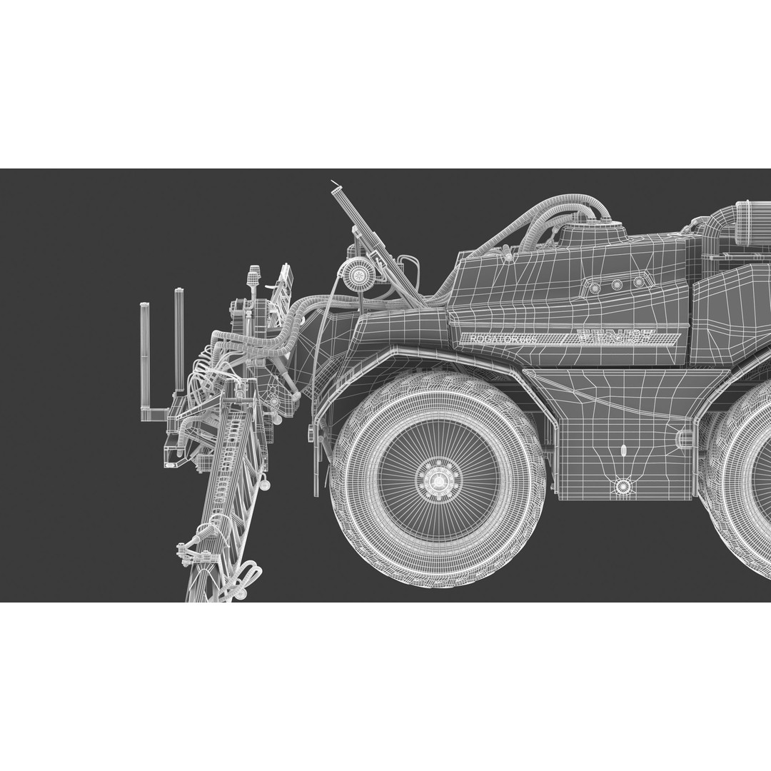 Fendt Rogator 600 Crop Protection Sprayers 3D Model – High Poly Game-Ready, FBX, OBJ - View 34