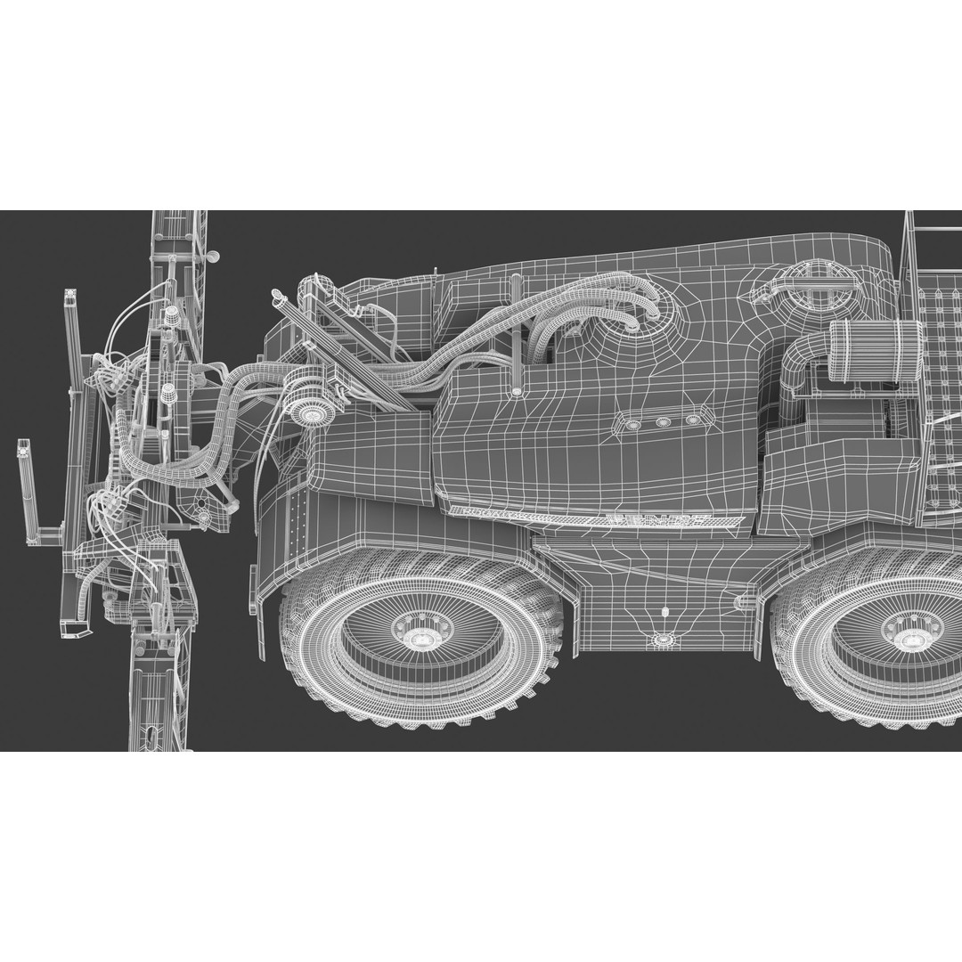 Fendt Rogator 600 Crop Protection Sprayers 3D Model – High Poly Game-Ready, FBX, OBJ - View 42