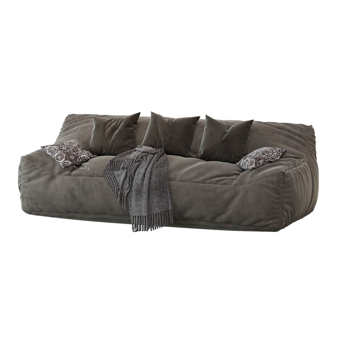 Big Joe Lux Large Bean Sofa 3D Model – Stain Resistant Furniture, FBX - View 14