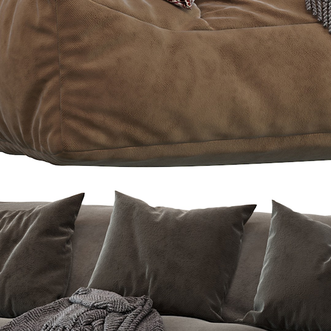 Big Joe Lux Large Bean Sofa 3D Model – Stain Resistant Furniture, FBX - View 21