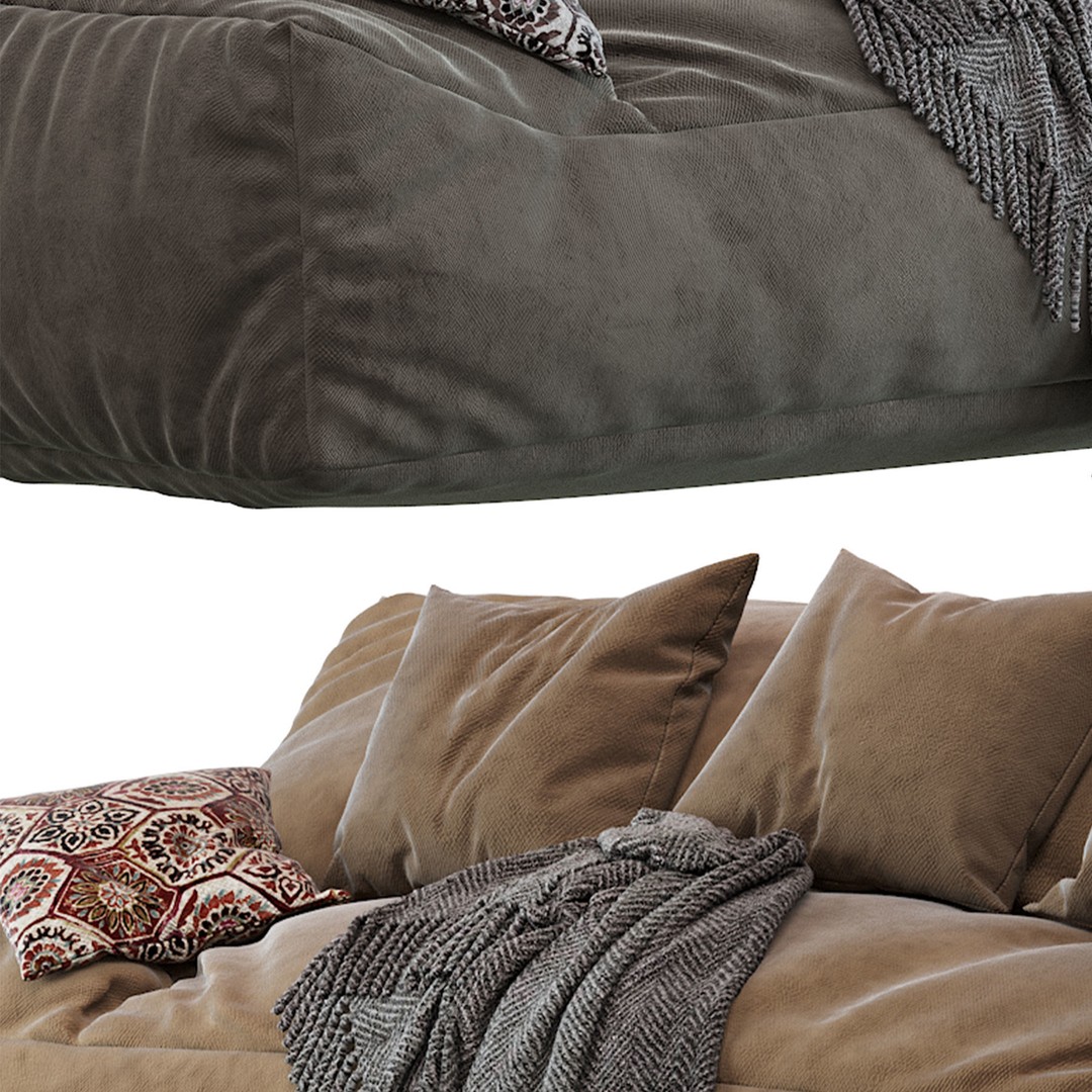 Big Joe Lux Large Bean Sofa 3D Model – Stain Resistant Furniture, FBX - View 22