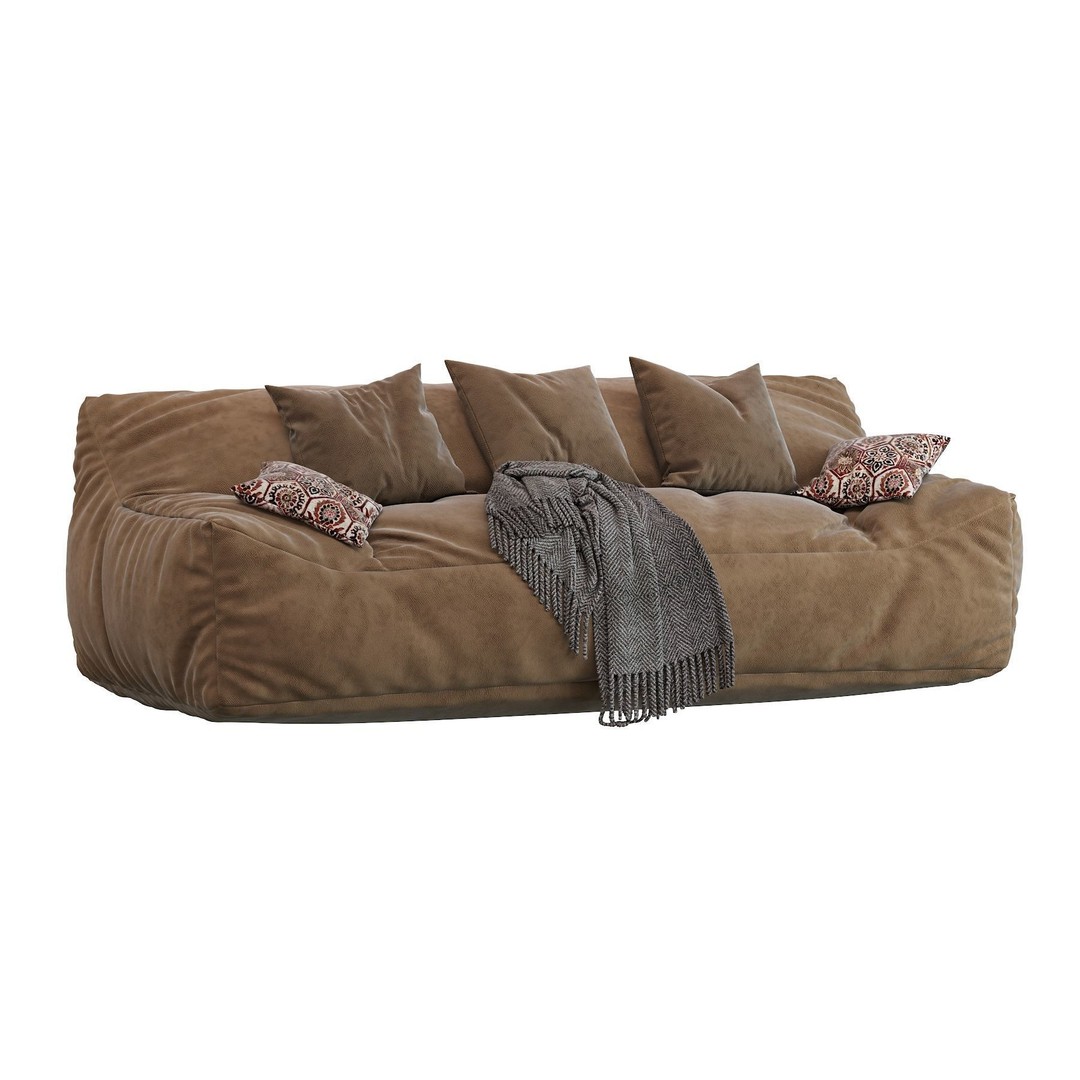 Big Joe Lux Large Bean Sofa 3D Model – Stain Resistant Furniture, FBX - View 25