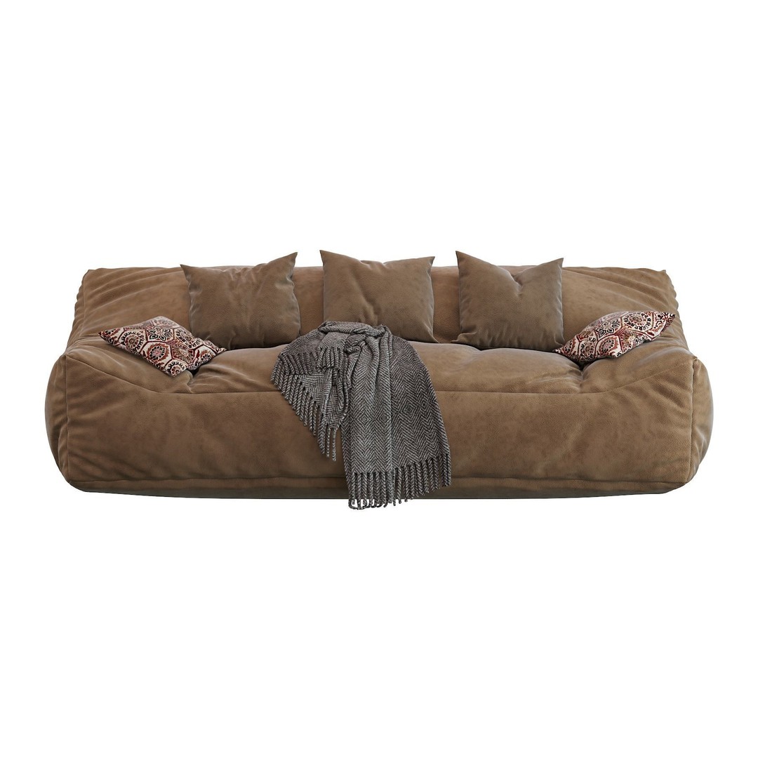 Big Joe Lux Large Bean Sofa 3D Model – Stain Resistant Furniture, FBX - View 26