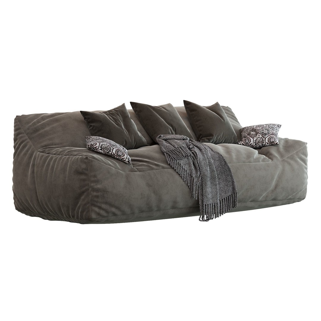 Big Joe Lux Large Bean Sofa 3D Model – Stain Resistant Furniture, FBX - View 27