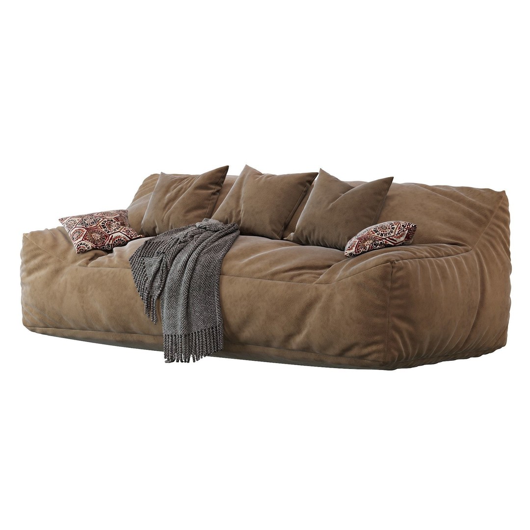 Big Joe Lux Large Bean Sofa 3D Model – Stain Resistant Furniture, FBX - View 28