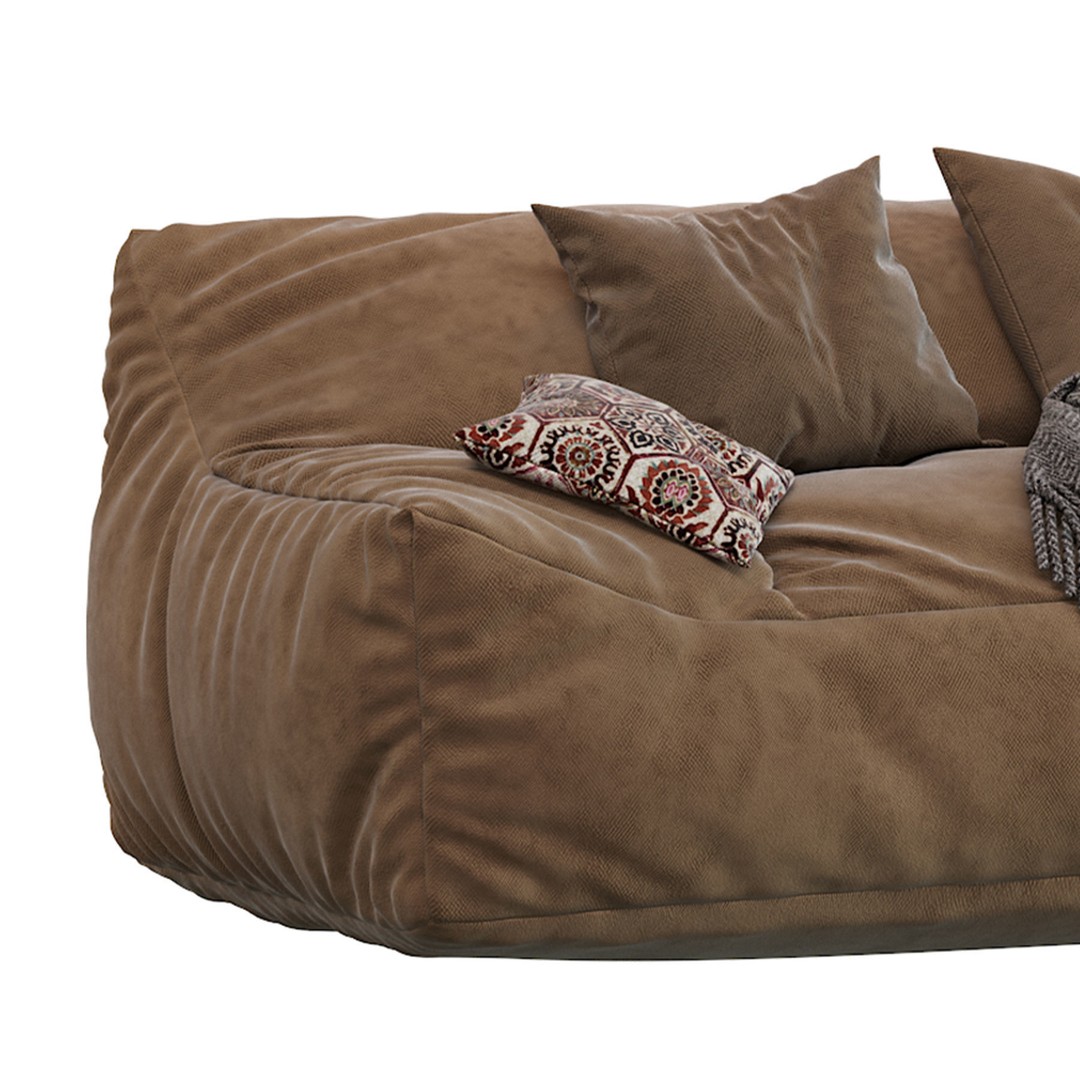 Big Joe Lux Large Bean Sofa 3D Model – Stain Resistant Furniture, FBX - View 8