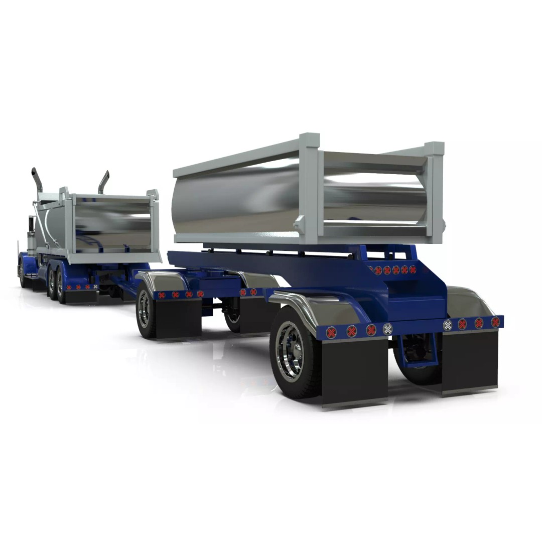 1967 Peterbilt 351 LW Dump Truck 3D Model – Classic Vehicle Asset, Blender - View 13