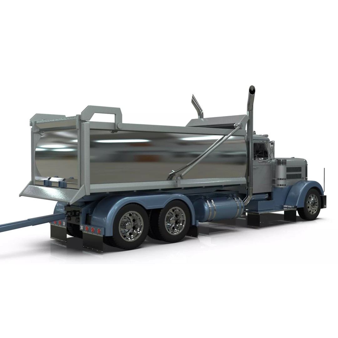 1967 Peterbilt 351 LW Dump Truck 3D Model – Classic Vehicle Asset, Blender - View 17