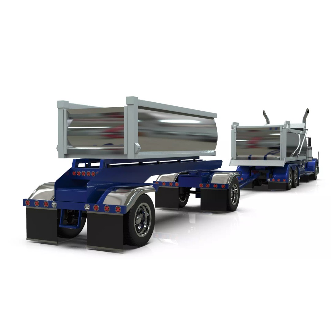 1967 Peterbilt 351 LW Dump Truck 3D Model – Classic Vehicle Asset, Blender - View 19