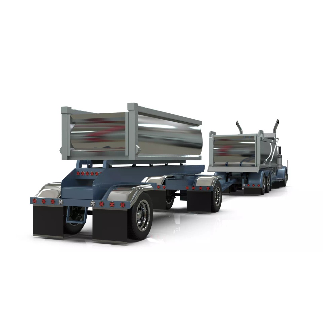 1967 Peterbilt 351 LW Dump Truck 3D Model – Classic Vehicle Asset, Blender - View 20