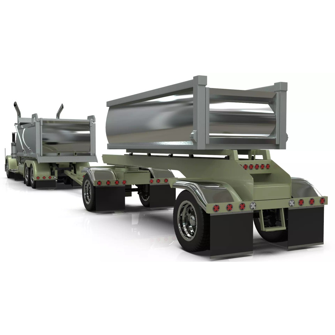 1967 Peterbilt 351 LW Dump Truck 3D Model – Classic Vehicle Asset, Blender - View 21