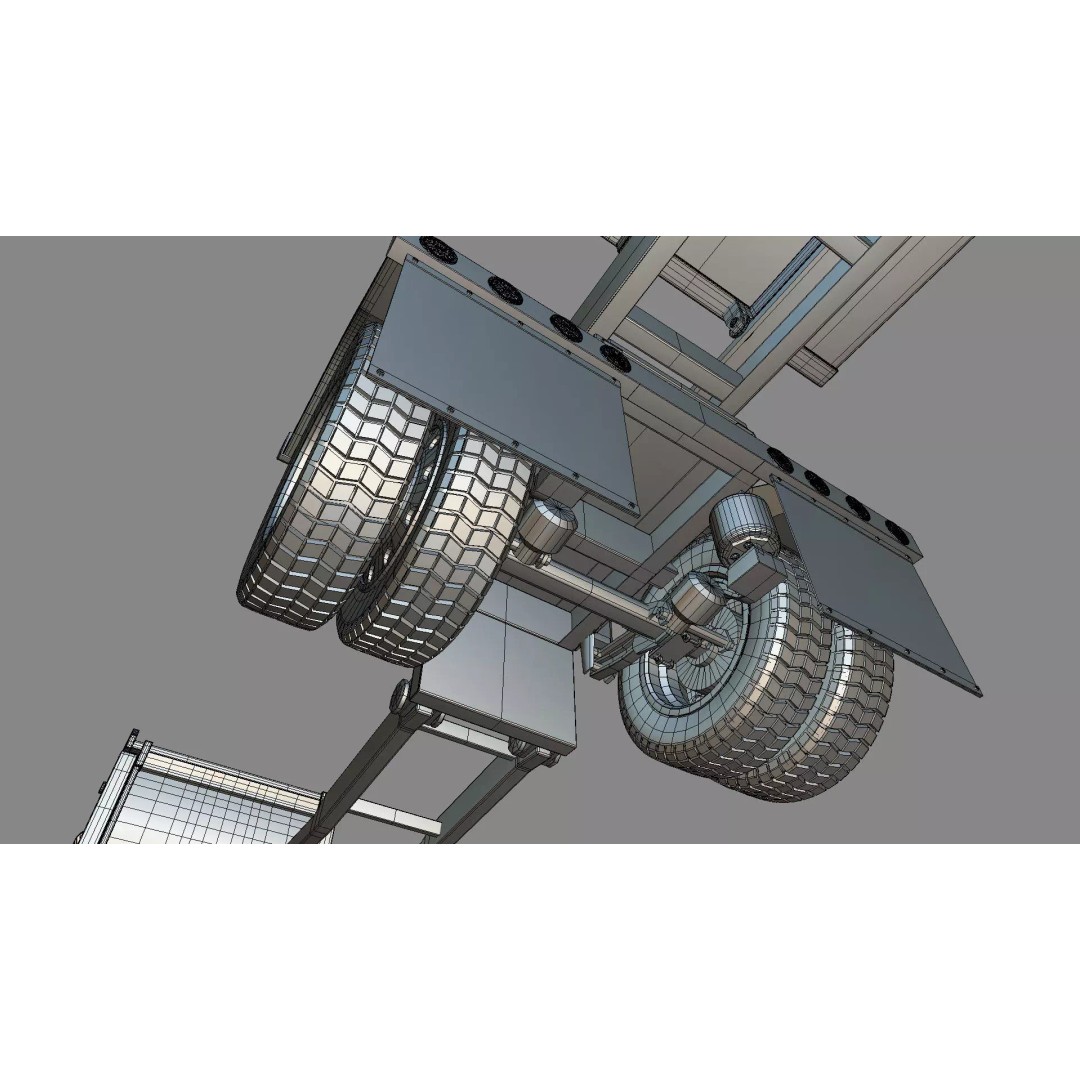 1967 Peterbilt 351 LW Dump Truck 3D Model – Classic Vehicle Asset, Blender - View 40