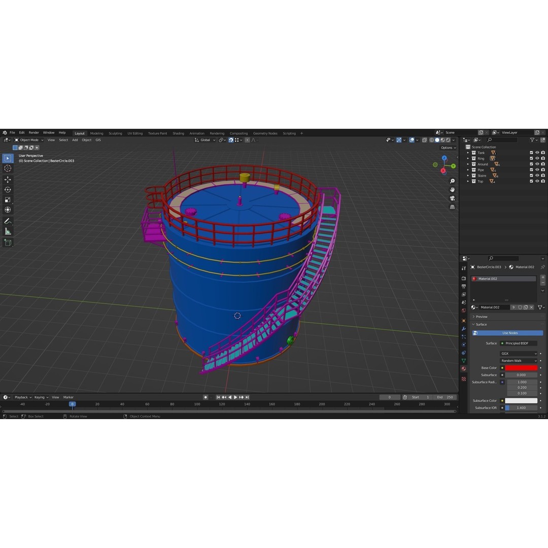 Storage Tank 3D Model – Low Poly PBR Industrial Asset, FBX