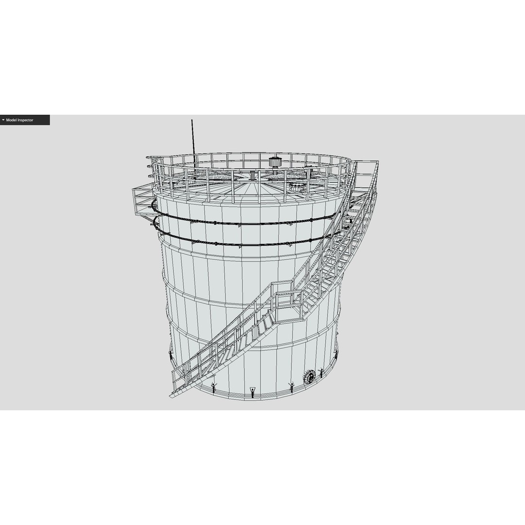 Storage Tank 3D Model – Low Poly PBR Industrial Asset, FBX - View 5