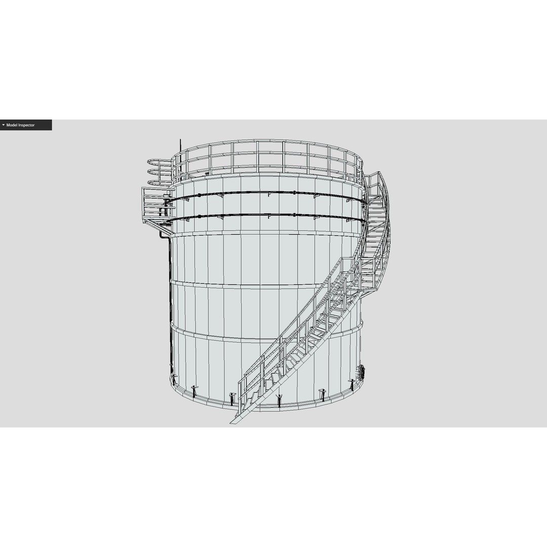 Storage Tank 3D Model – Low Poly PBR Industrial Asset, FBX - View 7