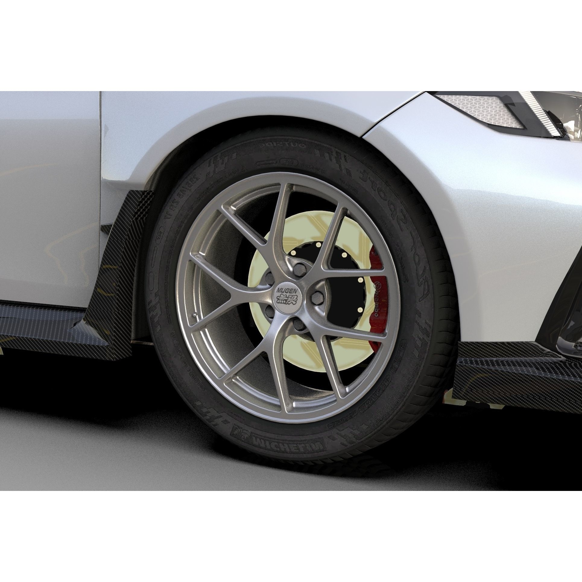 Honda Civic Type R 2022 - High-Poly 3D Model - View 19