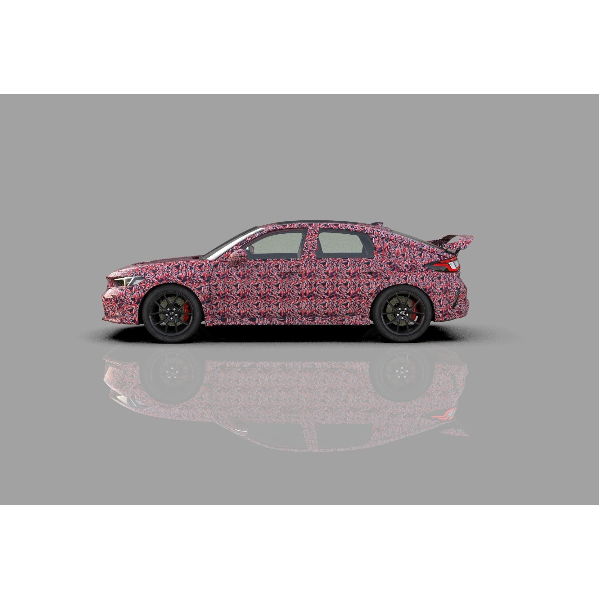 Honda Civic Type R 2022 - High-Poly 3D Model - View 22