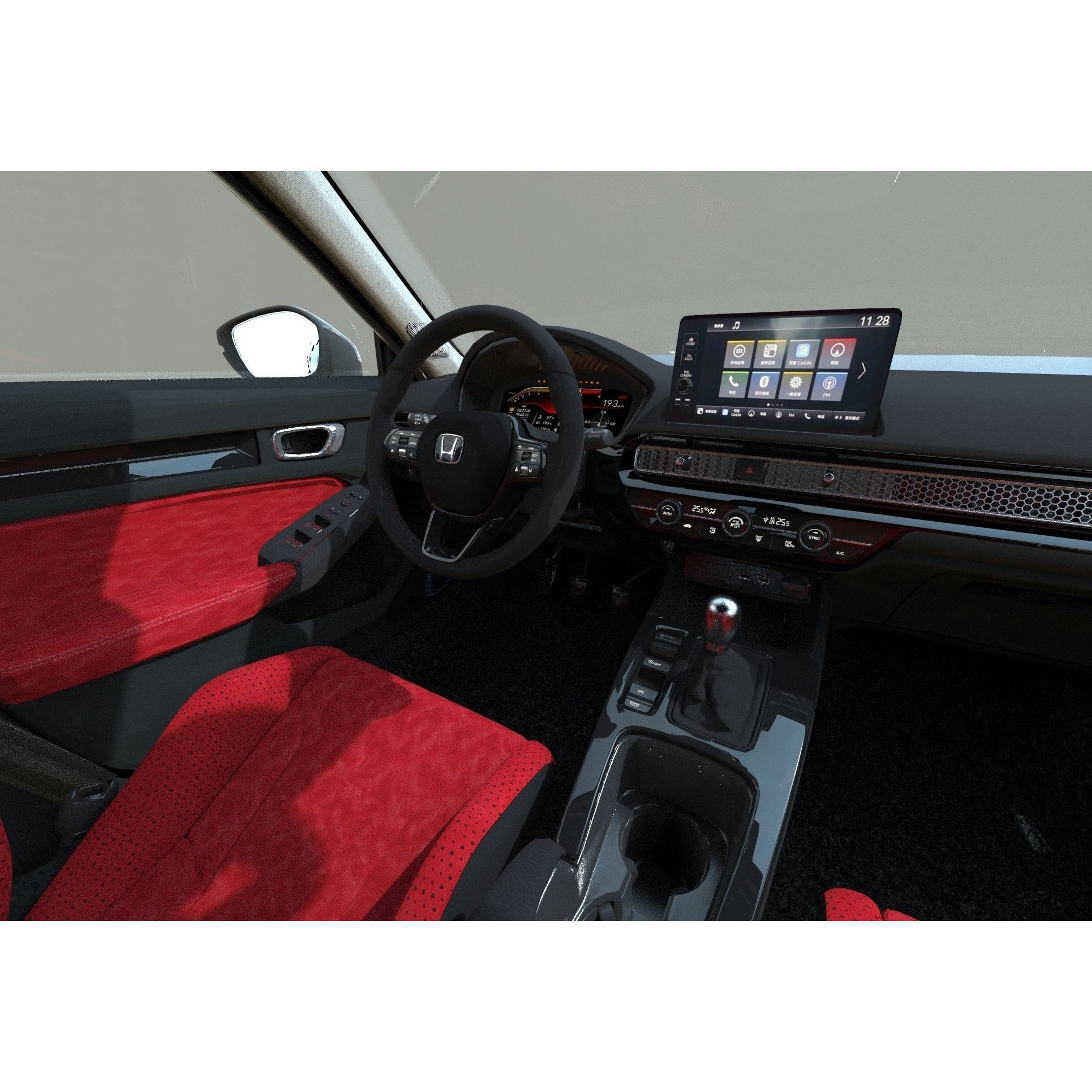 Honda Civic Type R 2022 - High-Poly 3D Model - View 26
