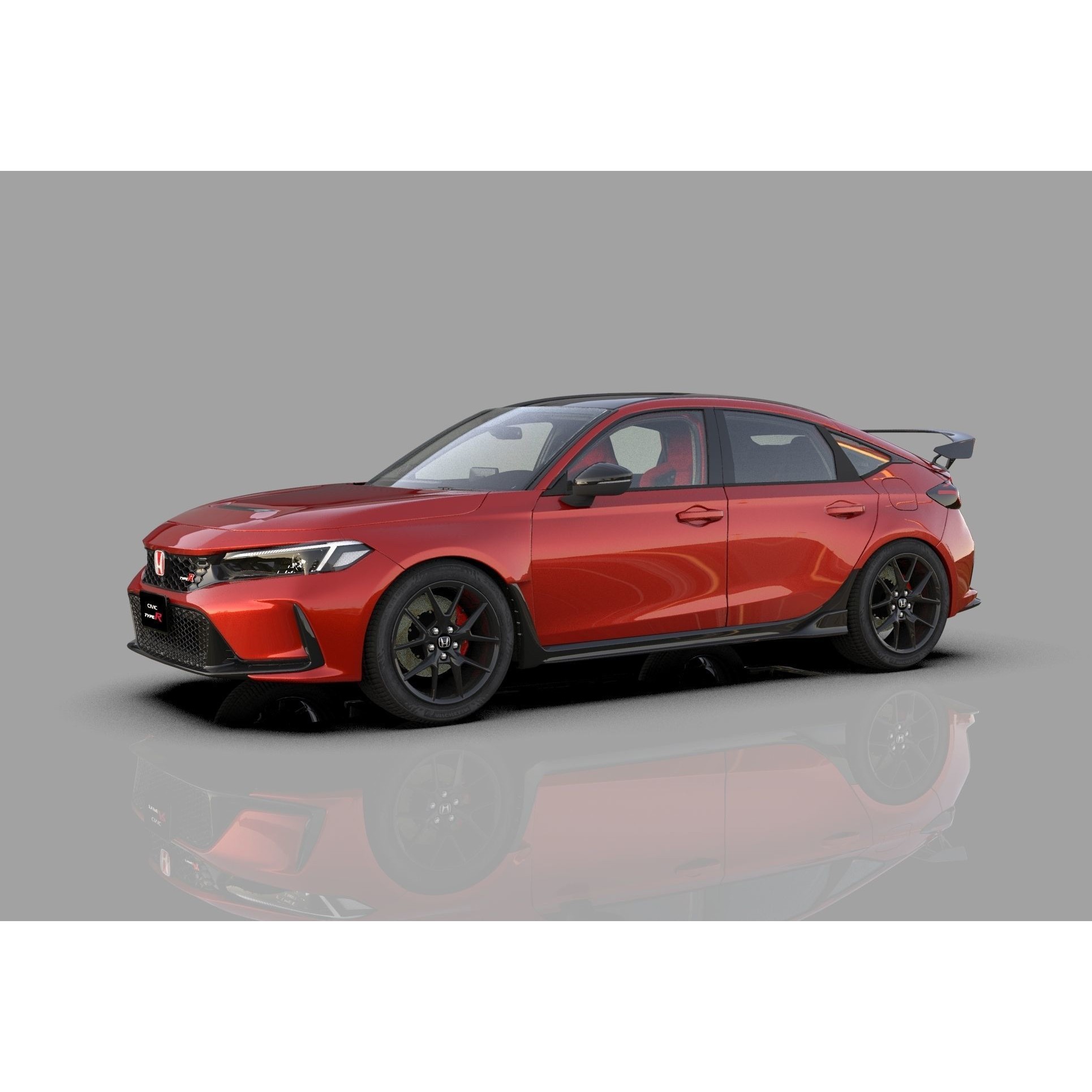 Honda Civic Type R 2022 - High-Poly 3D Model - View 3