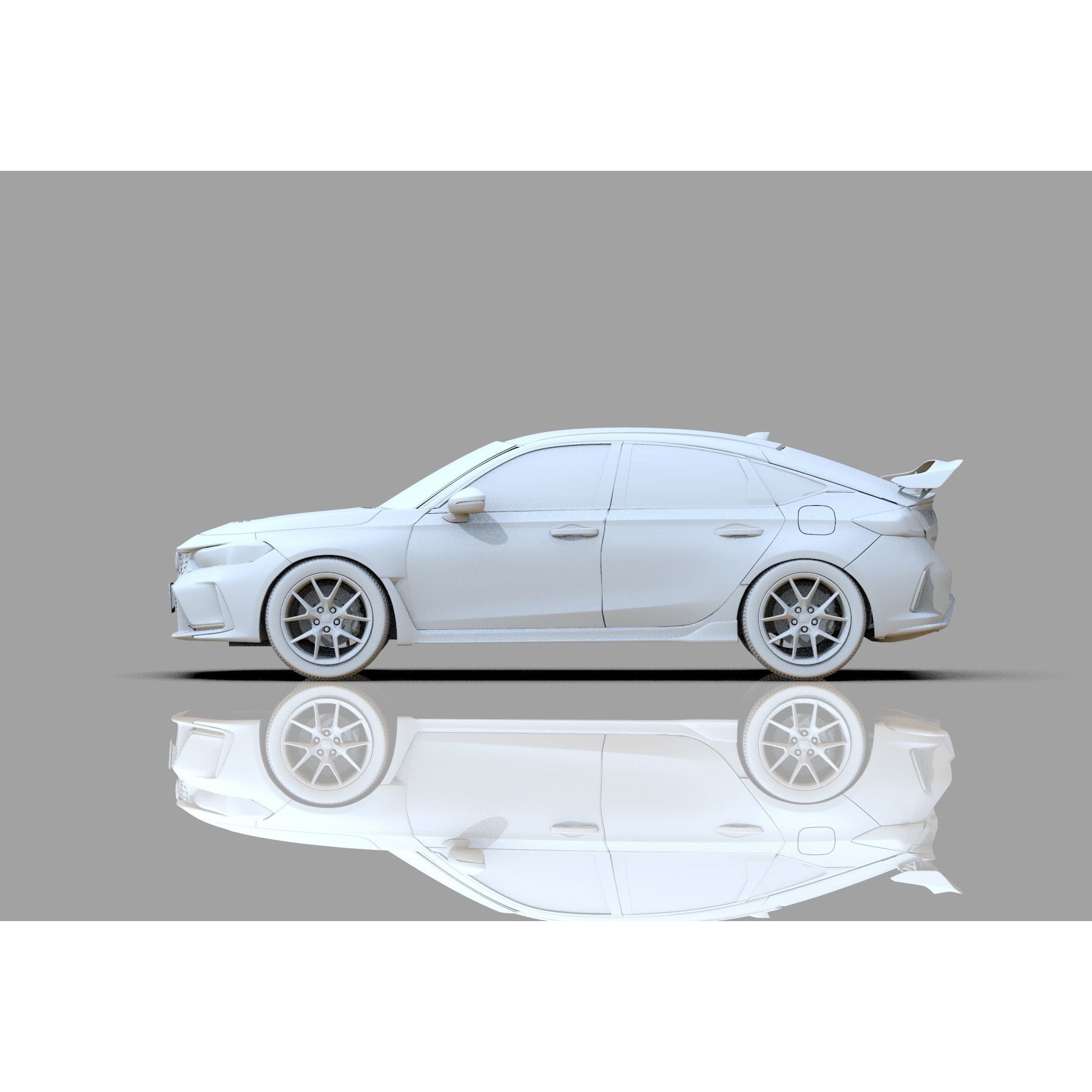Honda Civic Type R 2022 - High-Poly 3D Model - View 31