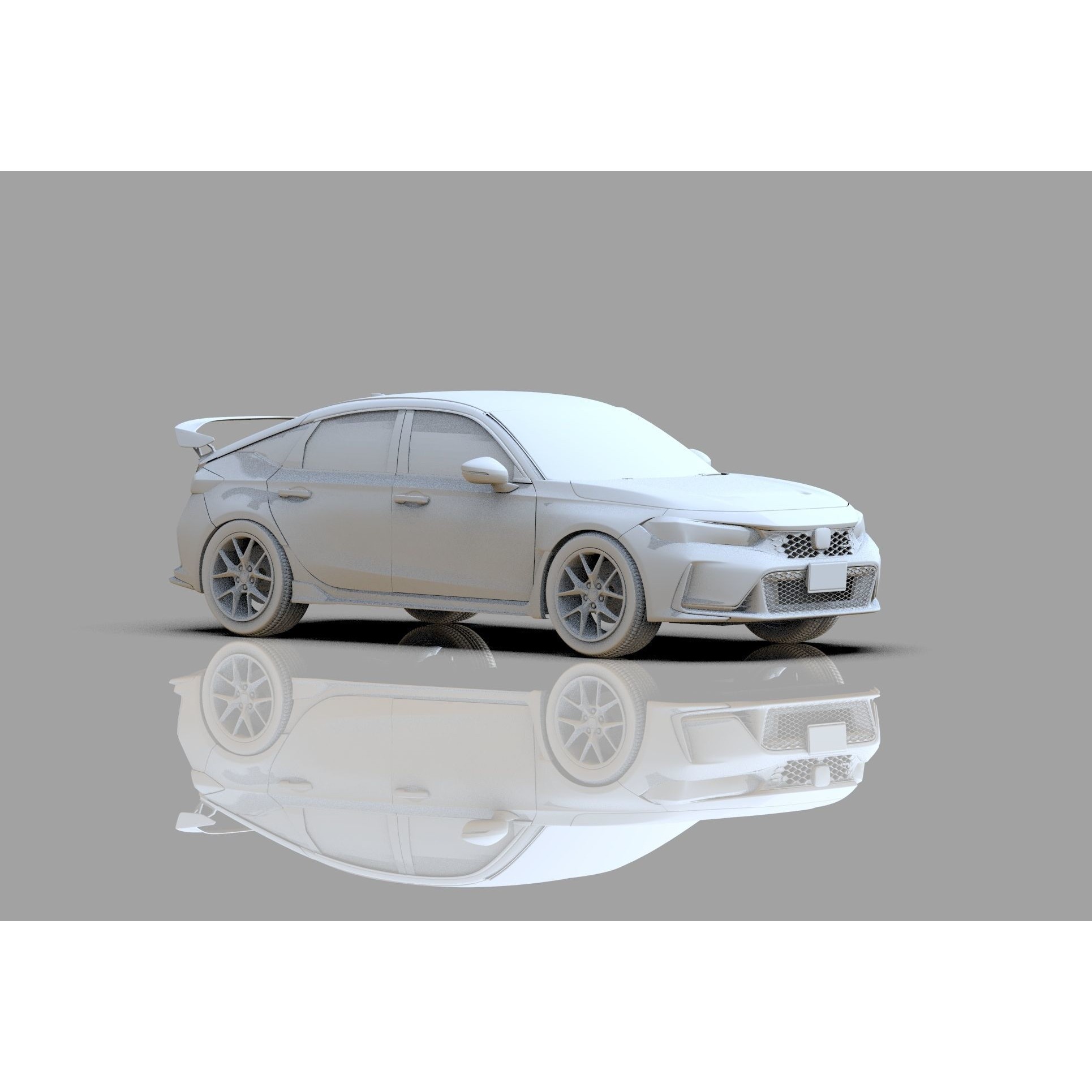Honda Civic Type R 2022 - High-Poly 3D Model - View 35