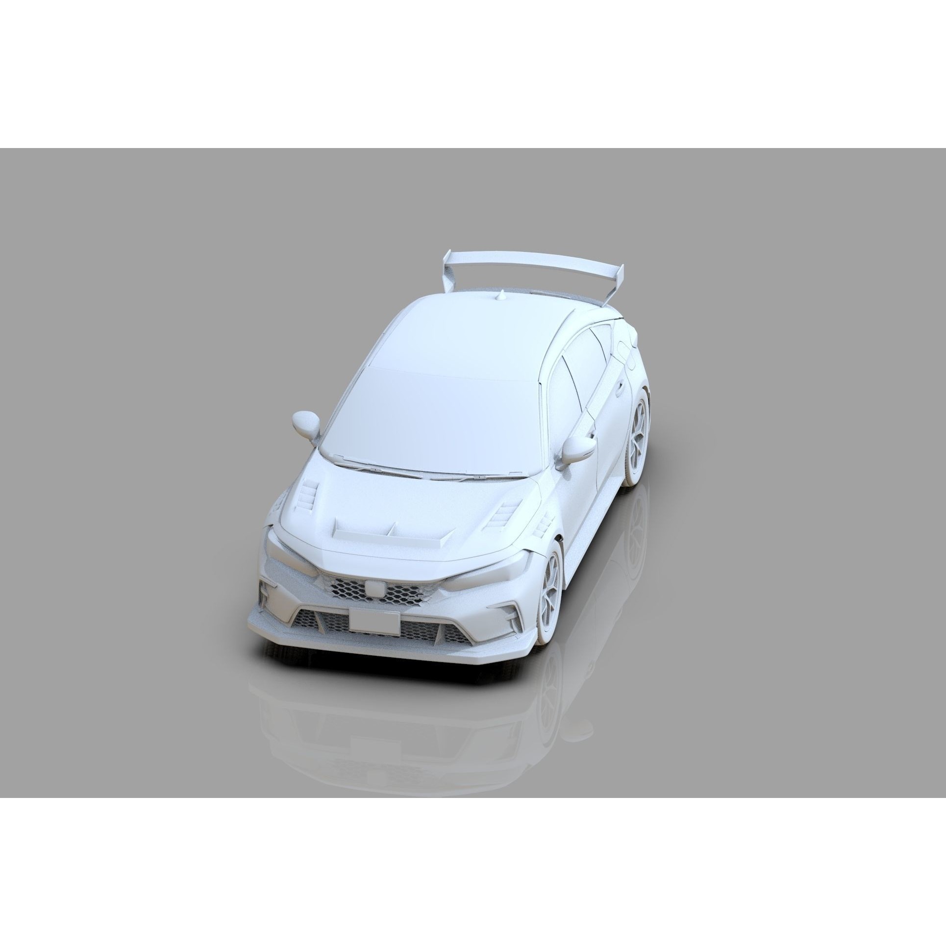 Honda Civic Type R 2022 - High-Poly 3D Model - View 39