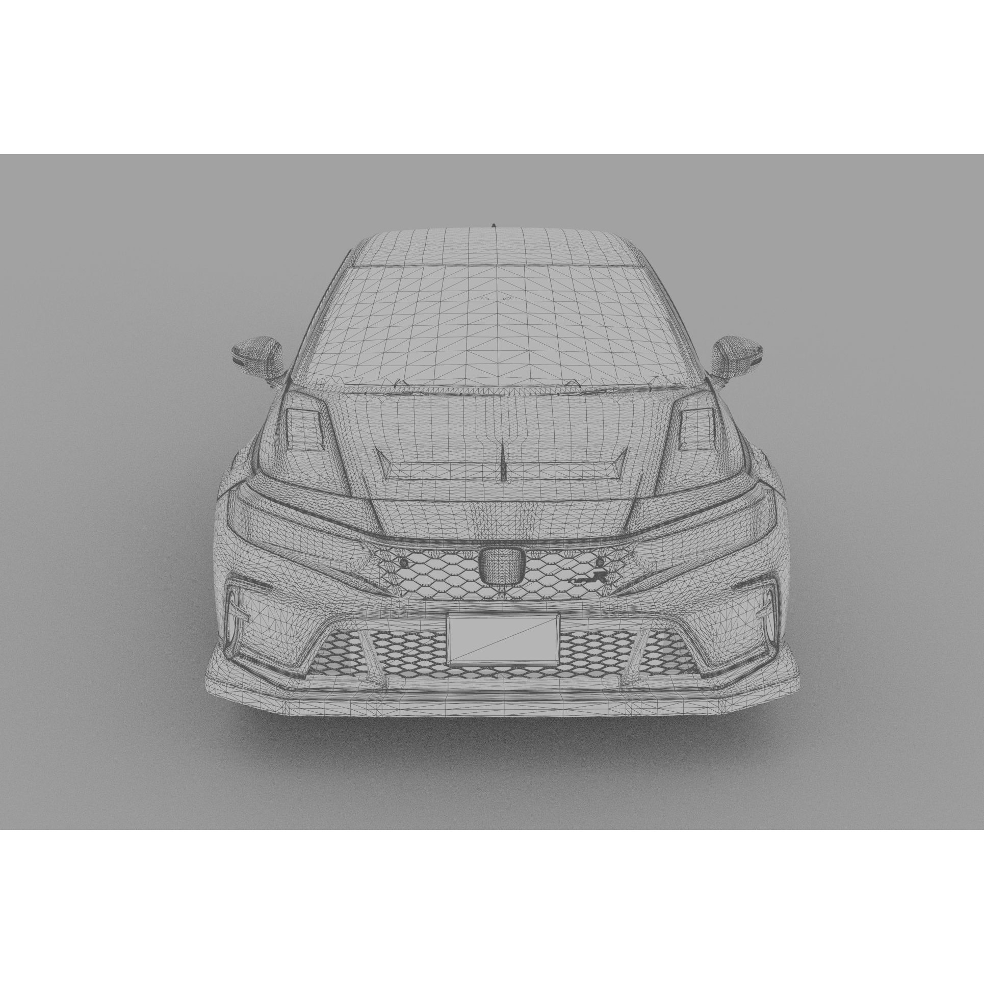 Honda Civic Type R 2022 - High-Poly 3D Model - View 53