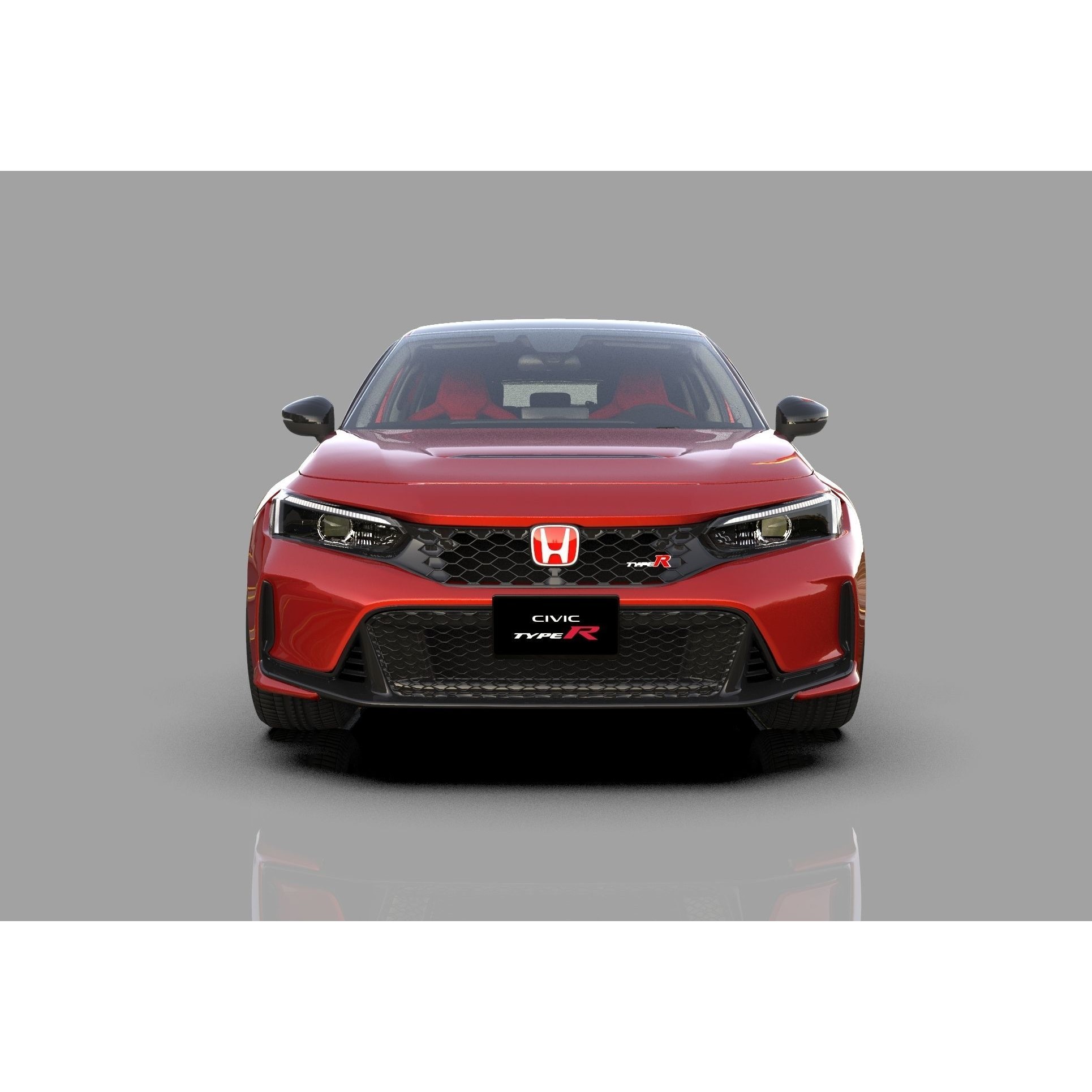 Honda Civic Type R 2022 - High-Poly 3D Model - View 8