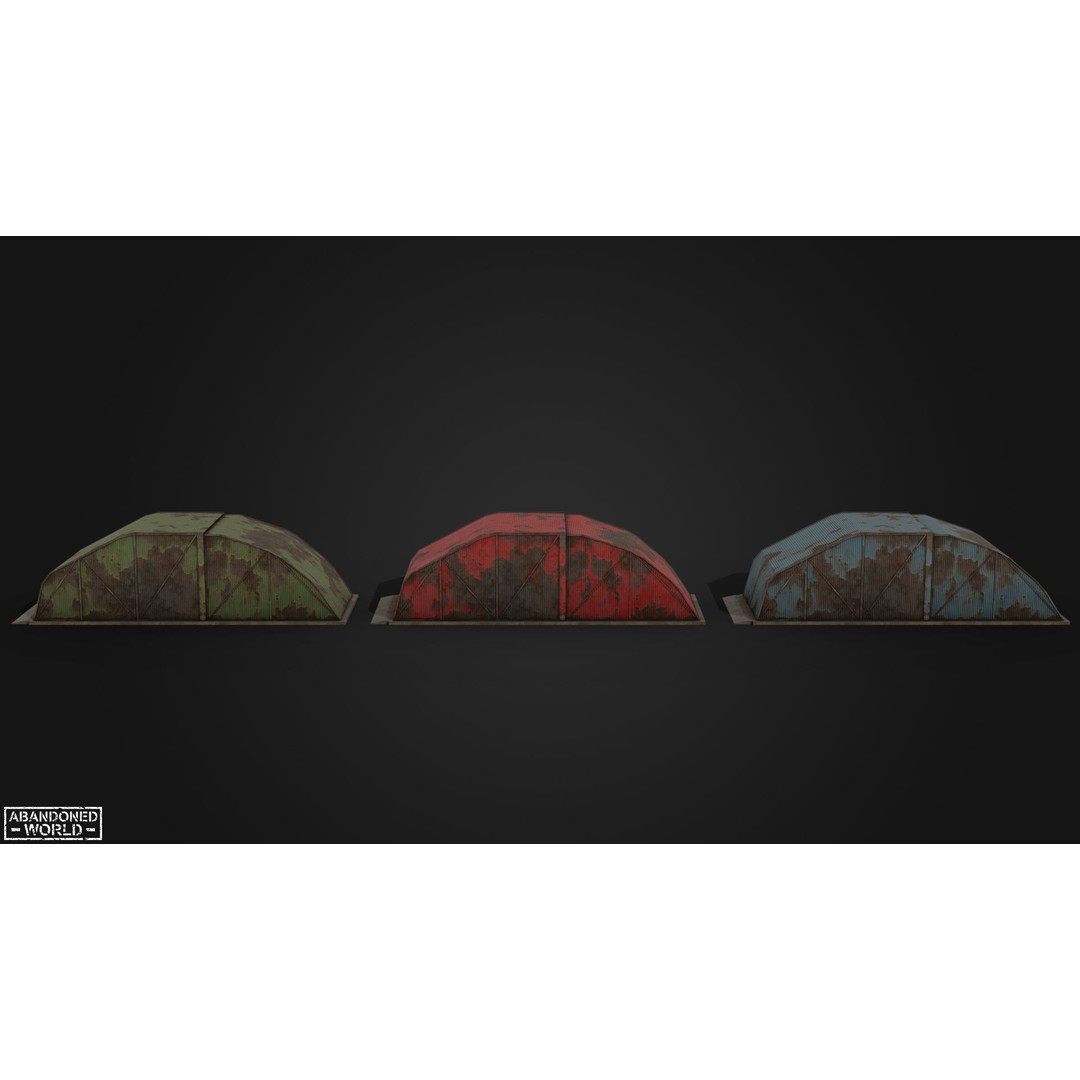 Garages 3D Model – Low Poly Urban Asset, FBX, PBR Textures - View 10