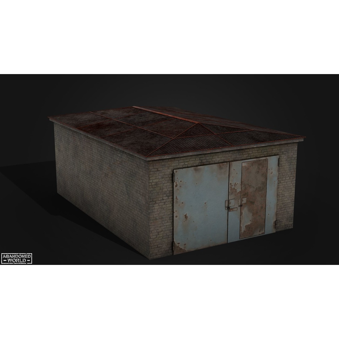 Garages 3D Model – Low Poly Urban Asset, FBX, PBR Textures - View 13