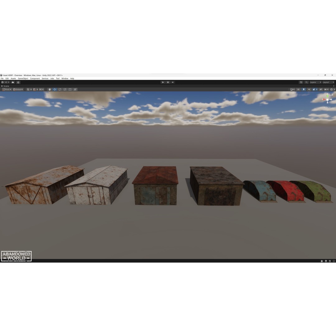 Garages 3D Model – Low Poly Urban Asset, FBX, PBR Textures - View 21