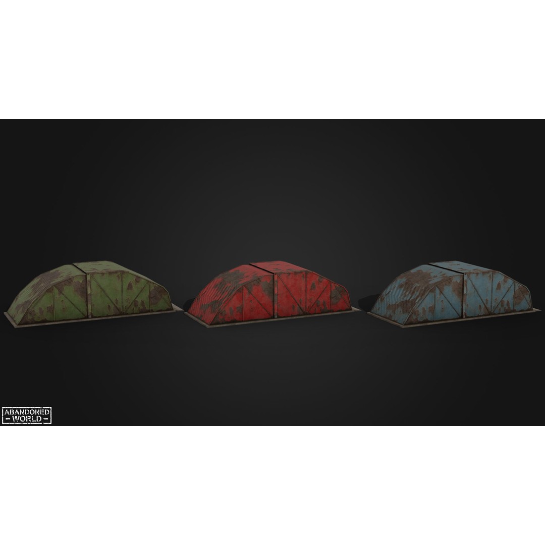 Garages 3D Model – Low Poly Urban Asset, FBX, PBR Textures - View 9