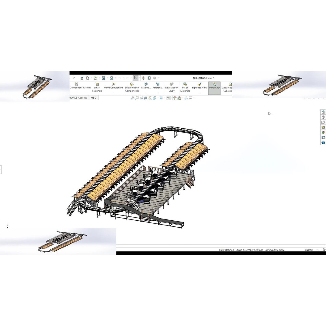 Cross Belt Sorter Conveyor 3D Model – Advanced Sorting System, Game Ready - View 12