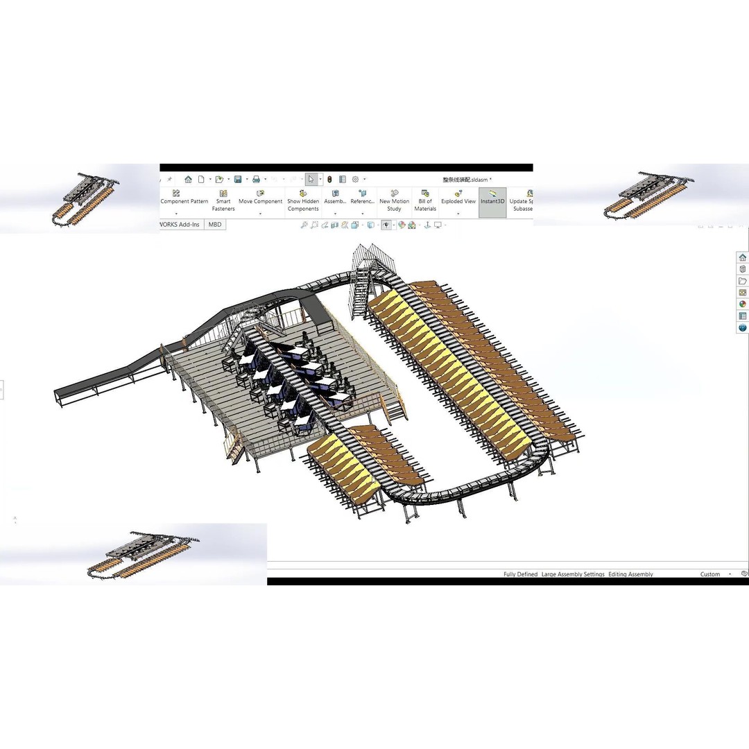 Cross Belt Sorter Conveyor 3D Model – Advanced Sorting System, Game Ready - View 14