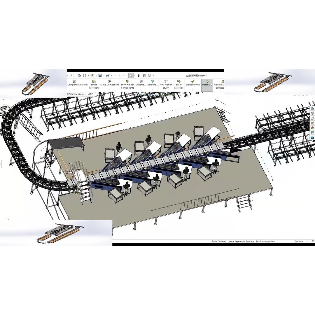 Cross Belt Sorter Conveyor 3D Model – Advanced Sorting System, Game Ready - View 16