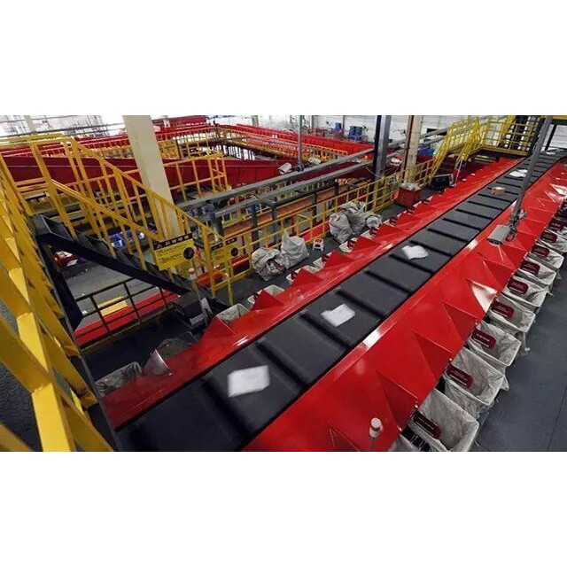Cross Belt Sorter Conveyor 3D Model – Advanced Sorting System, Game Ready - View 5