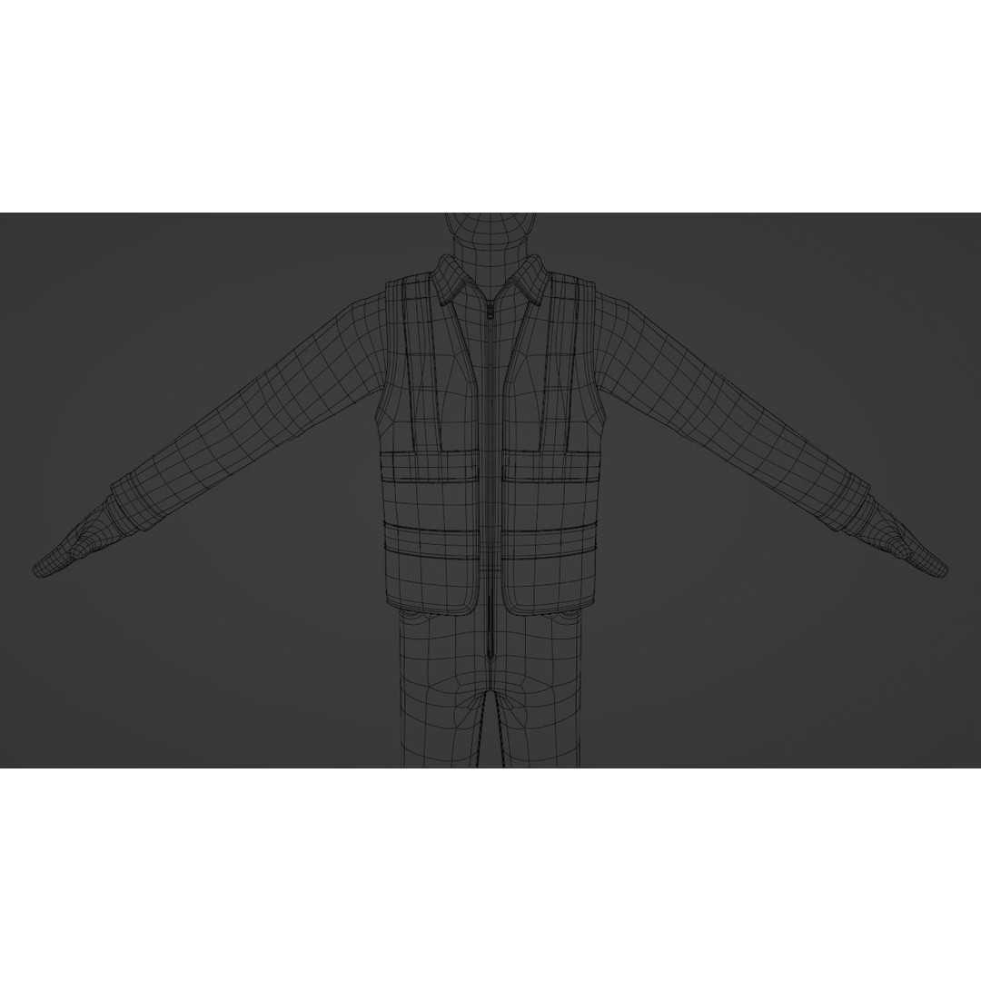 Cartoon Worker Builder 3D Model – Low Poly Rigged Character for Animation - View 30