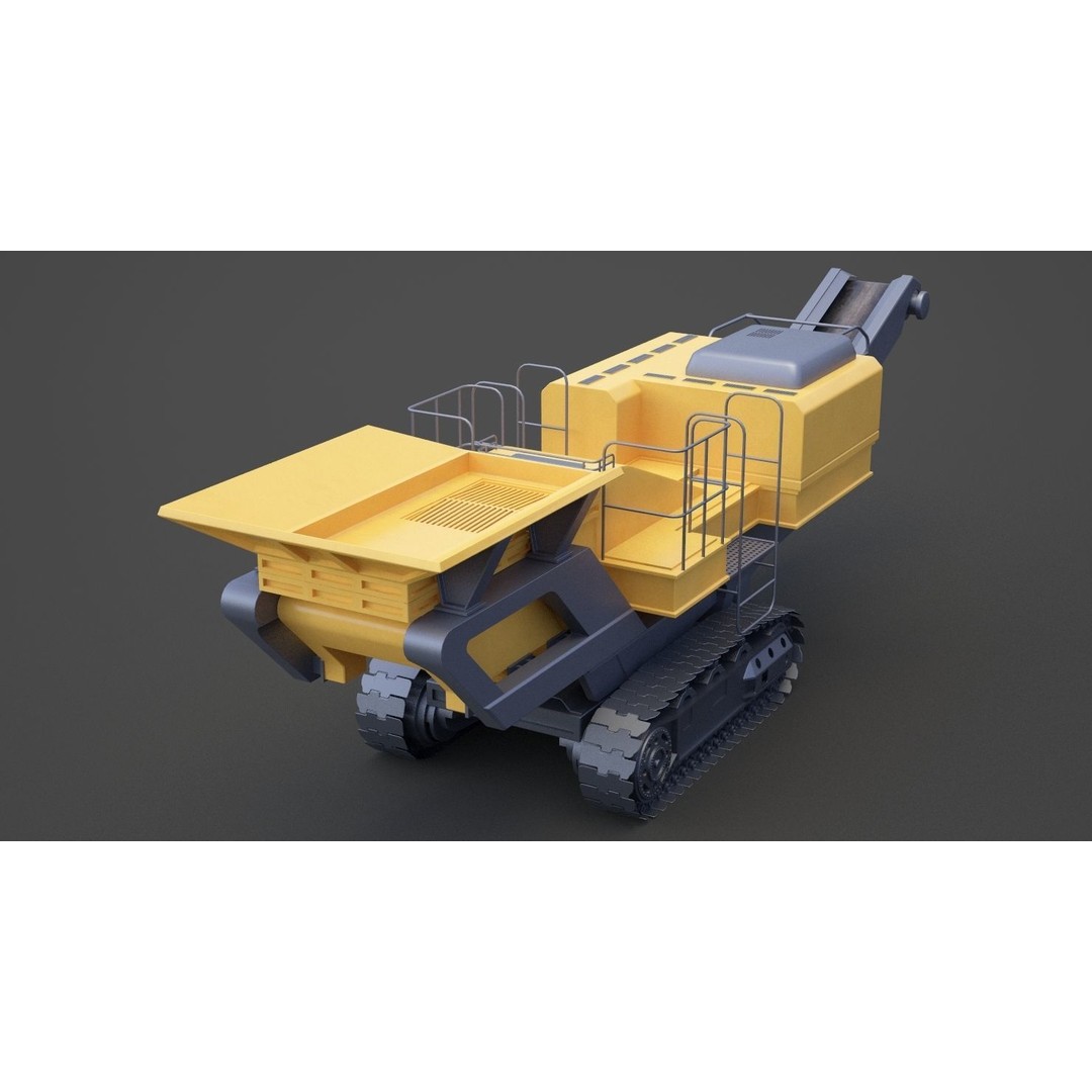 Excavator 3D Model – High Poly Industrial Vehicle, FBX, OBJ - View 12