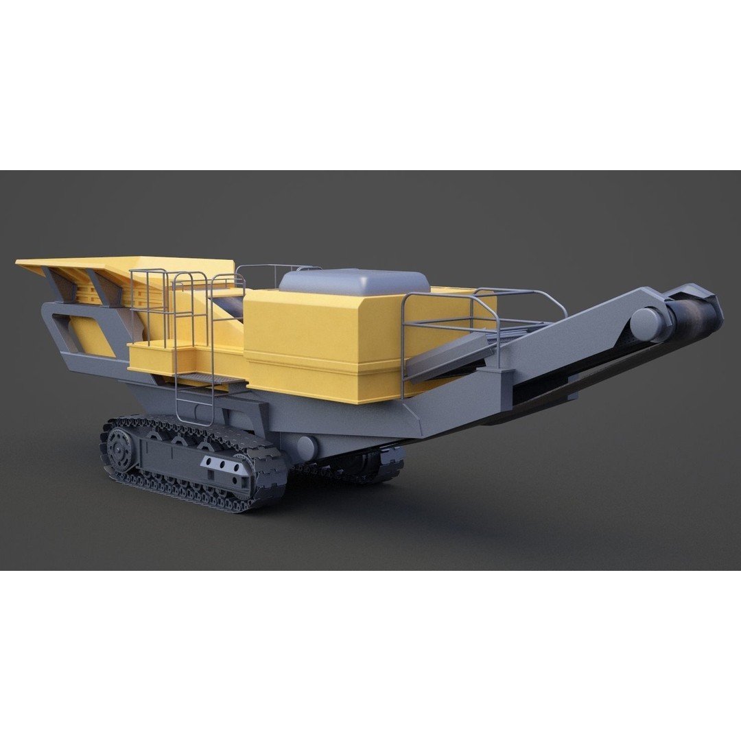 Excavator 3D Model – High Poly Industrial Vehicle, FBX, OBJ - View 9