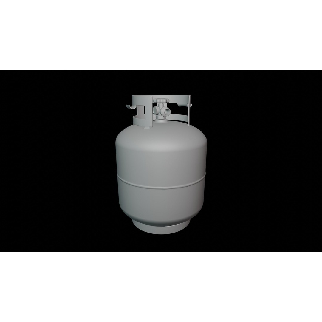 Propane Tank 3D Model – High Poly PBR Asset for Games, FBX, Blender - View 11