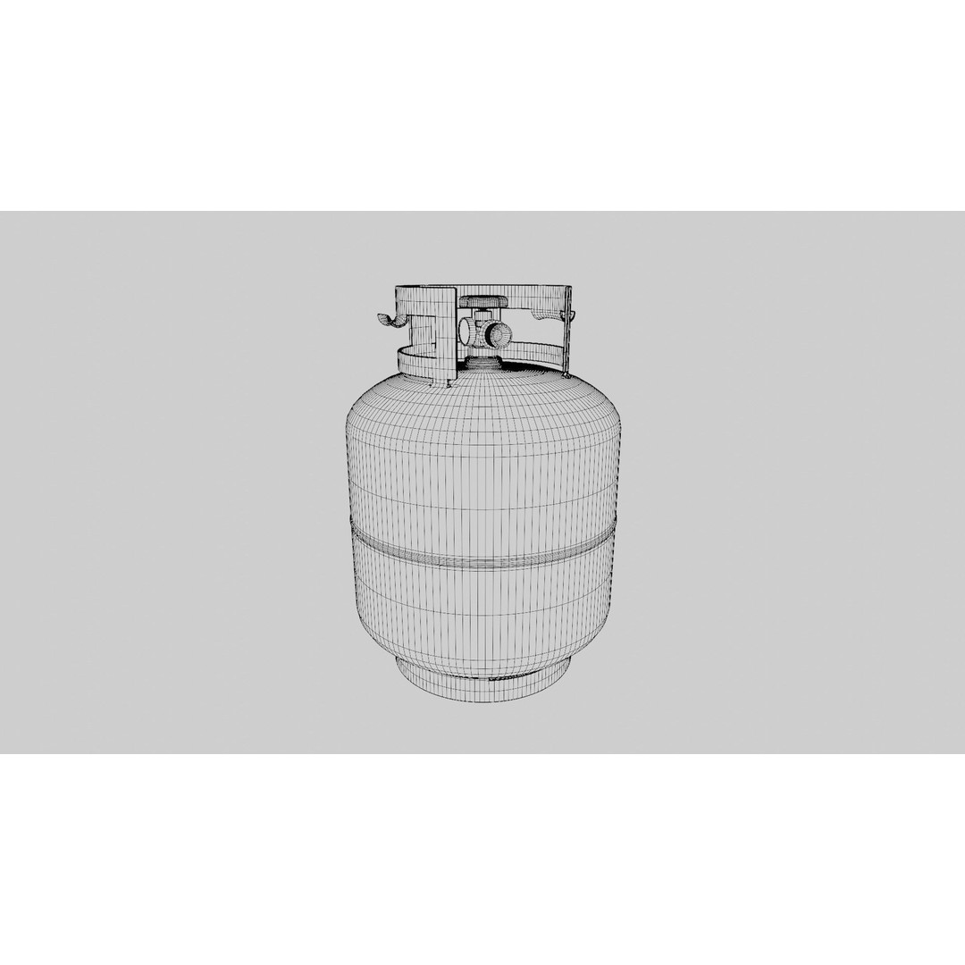 Propane Tank 3D Model – High Poly PBR Asset for Games, FBX, Blender - View 12
