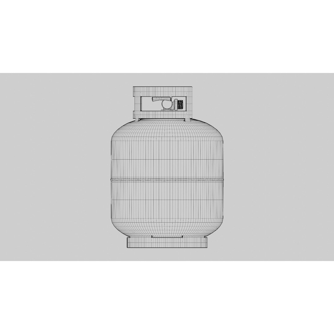 Propane Tank 3D Model – High Poly PBR Asset for Games, FBX, Blender - View 13