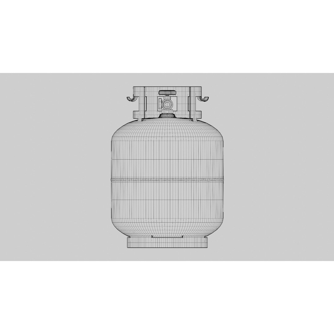 Propane Tank 3D Model – High Poly PBR Asset for Games, FBX, Blender - View 14