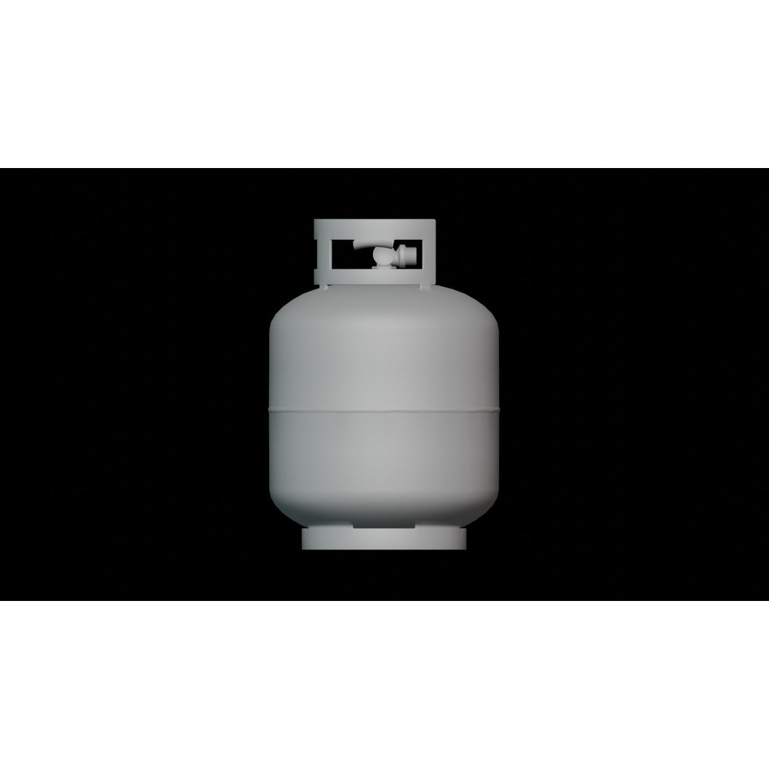 Propane Tank 3D Model – High Poly PBR Asset for Games, FBX, Blender - View 7